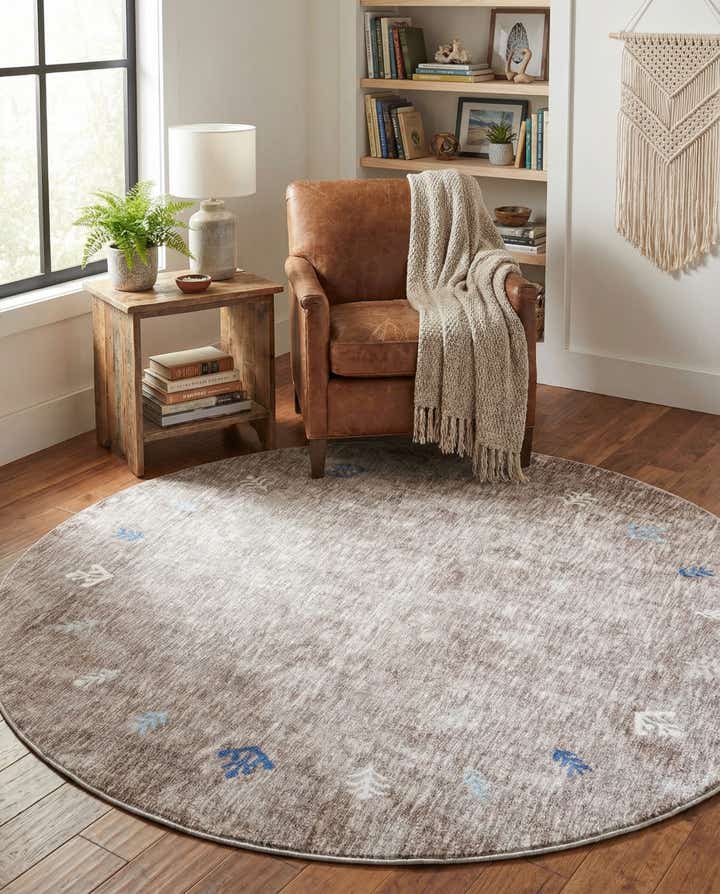 7' 10 x 7' 10 Gabbeh Round Rug