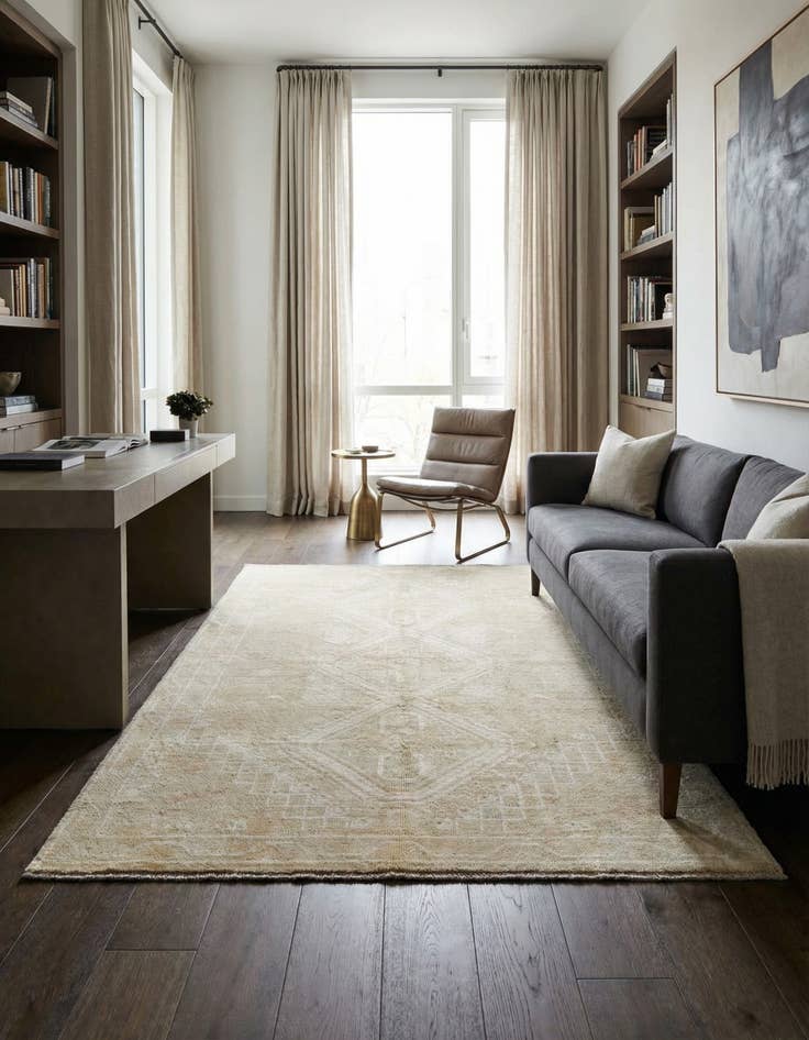 Detail image of 5' x 6' 7 Hand Knotted Oushak Wool Rug