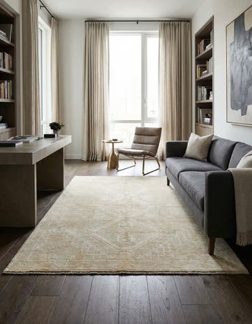5' x 6' 7 Hand Knotted Oushak Wool Rug