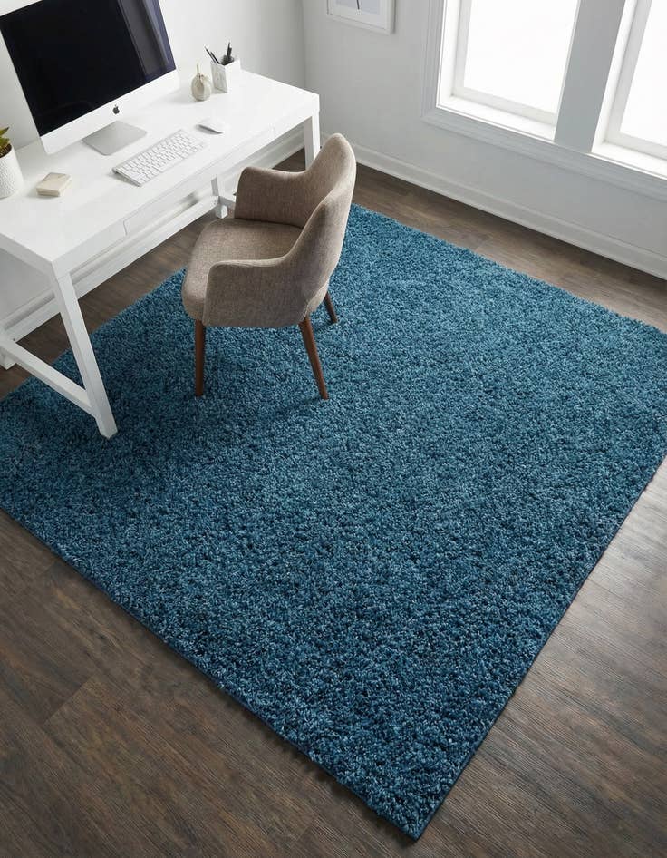 Detail image of 7' x 7' Comfort Solid Shag Square Rug