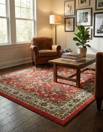 Terracotta Yasmin Square Rug