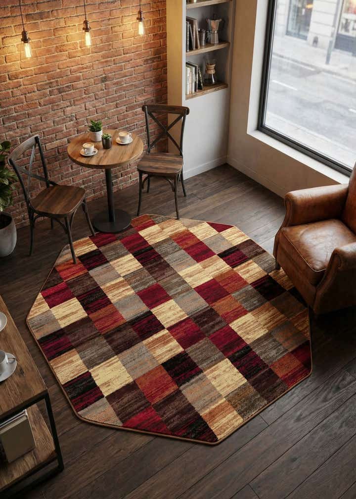 6' x 6' Coffee Shop Octagon Rug