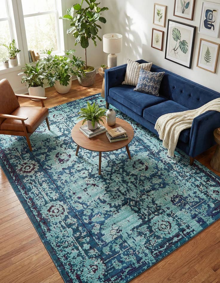 Detail image of 10' x 13' Washable Fleur Rug