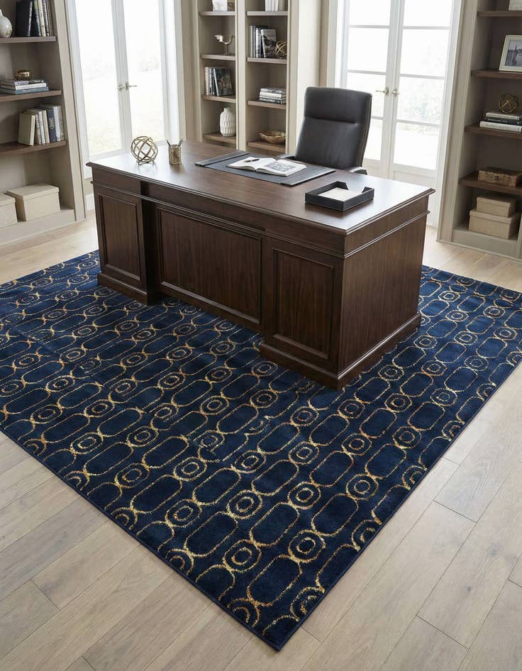 Detail image of 7' 10 x 7' 10 Vogue Geo Square Rug