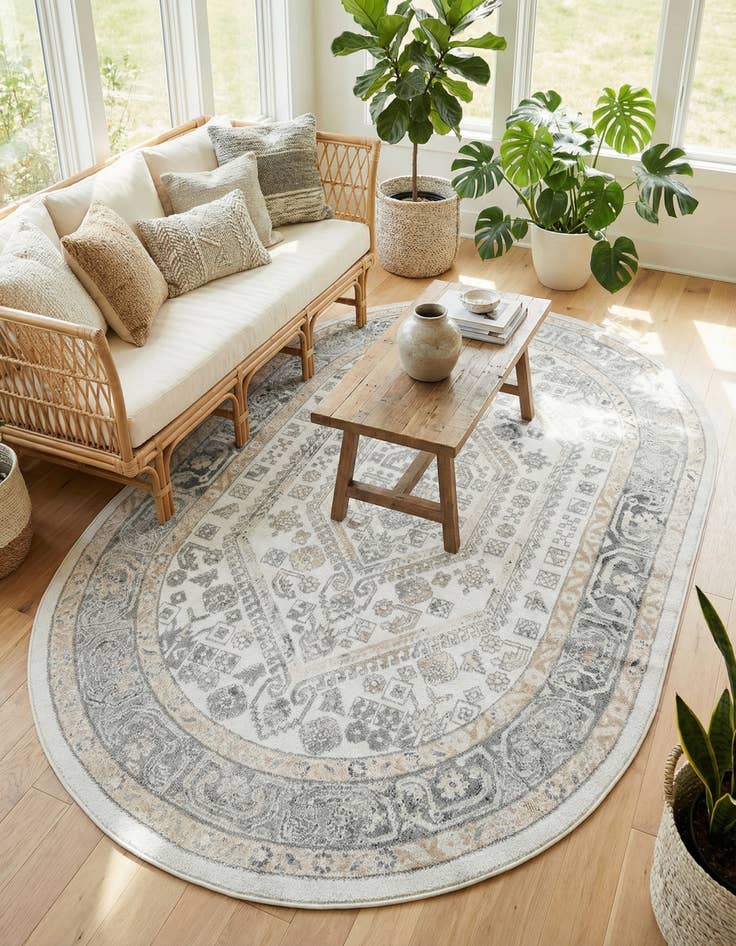 Detail image of 6' 1 x 9' Aurelia Oval Rug