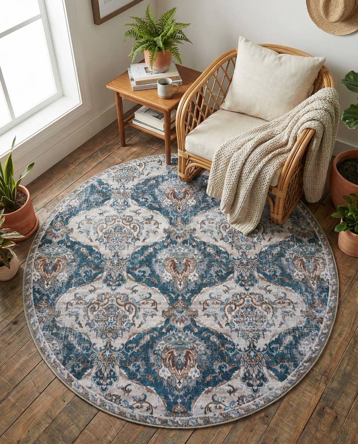Detail image of 4' x 4' Yara Round Rug