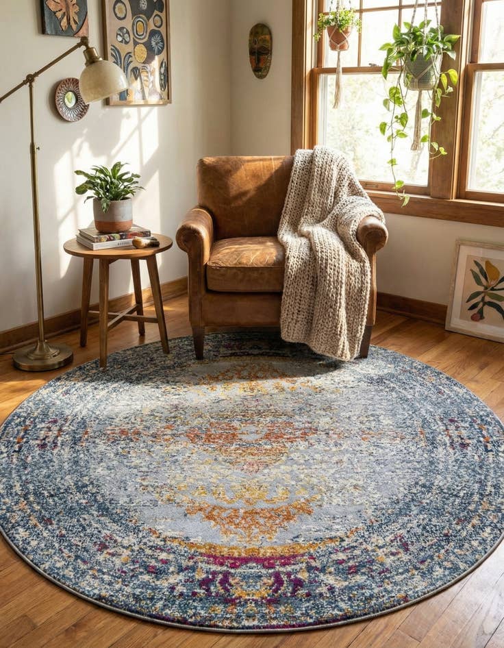 Detail image of 5' x 5' Budapest Round Rug