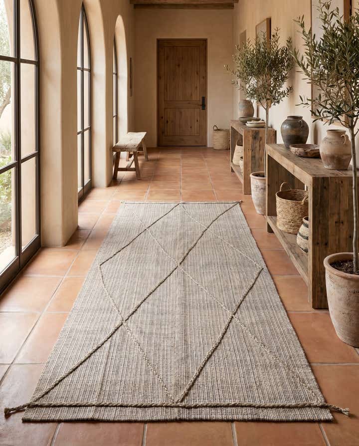 6' 1 x 12' 1 Hand Knotted Moroccan Wool Runner Rug