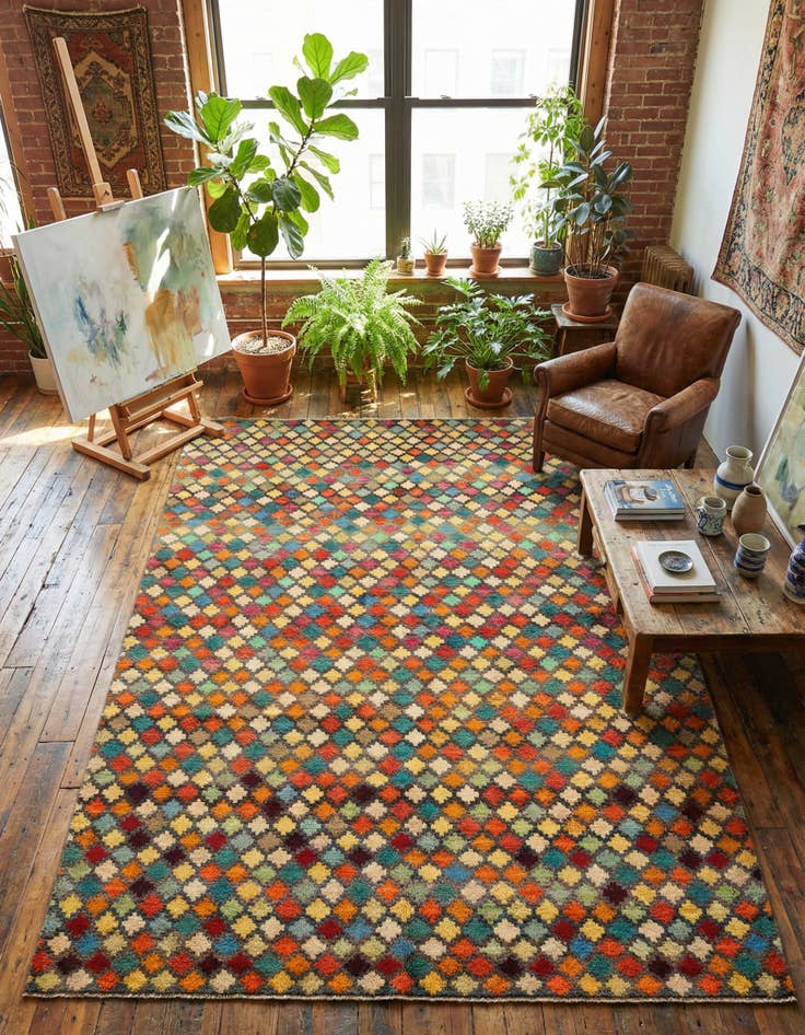 Detail image of 6' x 8' 1 Hand Knotted Balouch Wool Rug