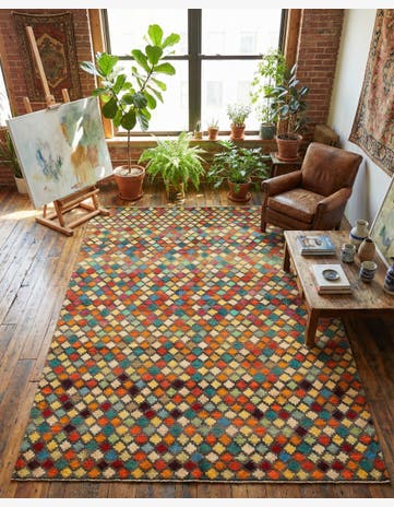 6' x 8' 1 Hand Knotted Balouch Wool Rug