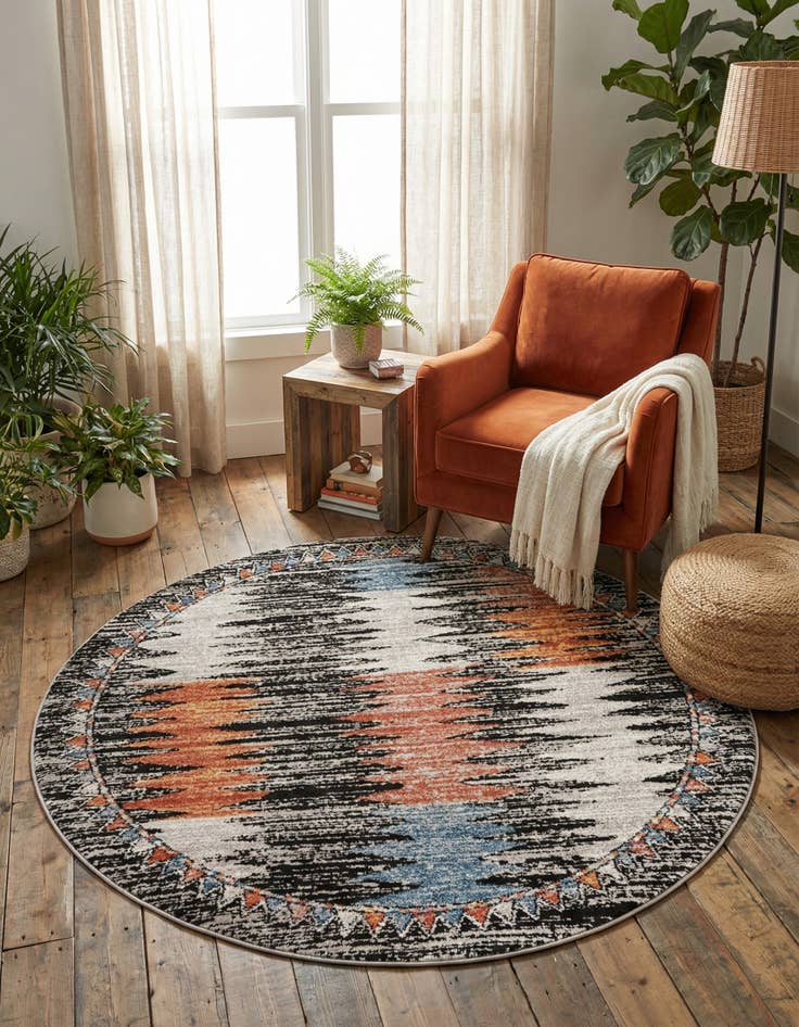 Detail image of 5' 3 x 5' 3 Aramis Round Rug