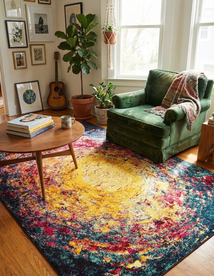 Detail image of 4' x 6'  Washable Casablanca Rug