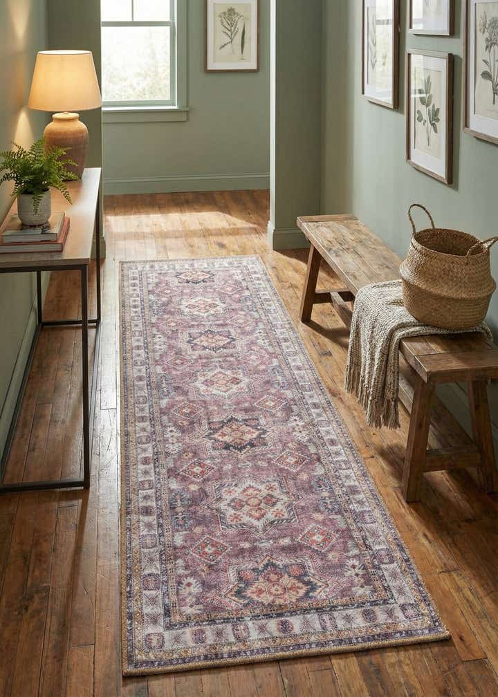 2' x 6' 1 Washable Timeless Runner Rug