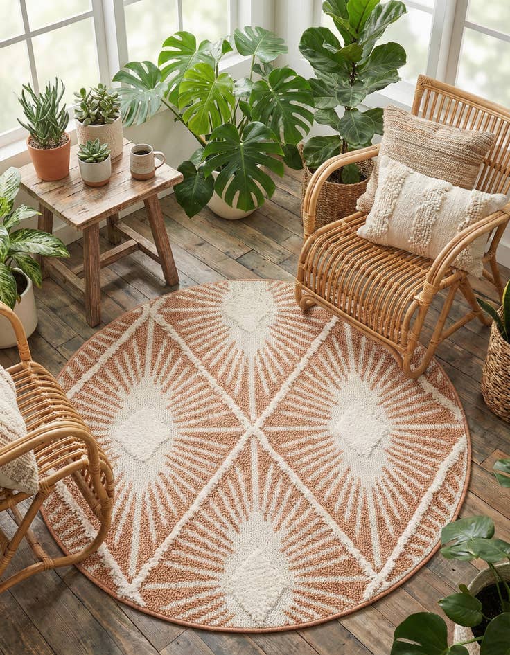 Detail image of 4' x 4' Boho Round Rug