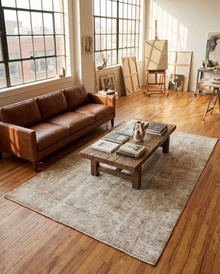 5' 3 x 8' 5 Hand Knotted Ultra Vintage Persian Wool Rug