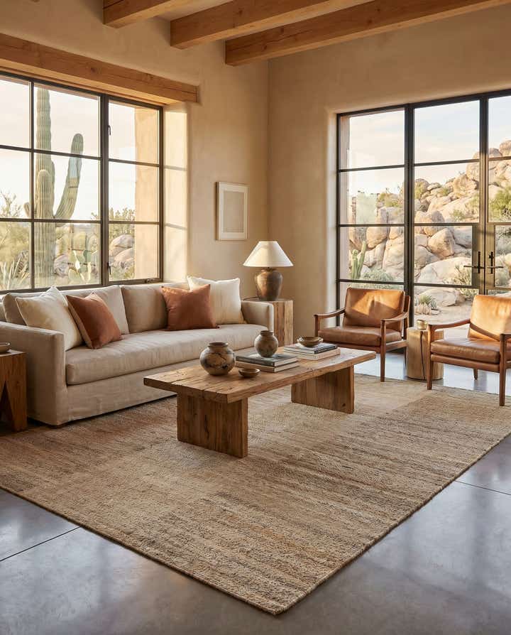 6' 8 x 9' 6 Hand Woven Kilim Modern Wool Rug