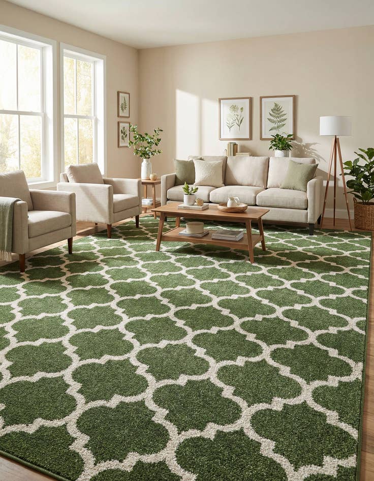 Detail image of 9' x 12' Trellis Rug