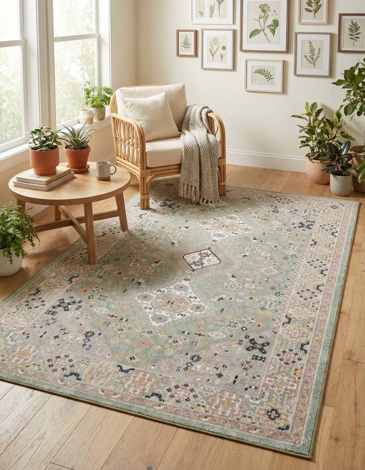 Detail image of 5' 3 x 8' Kamala Washable Rug