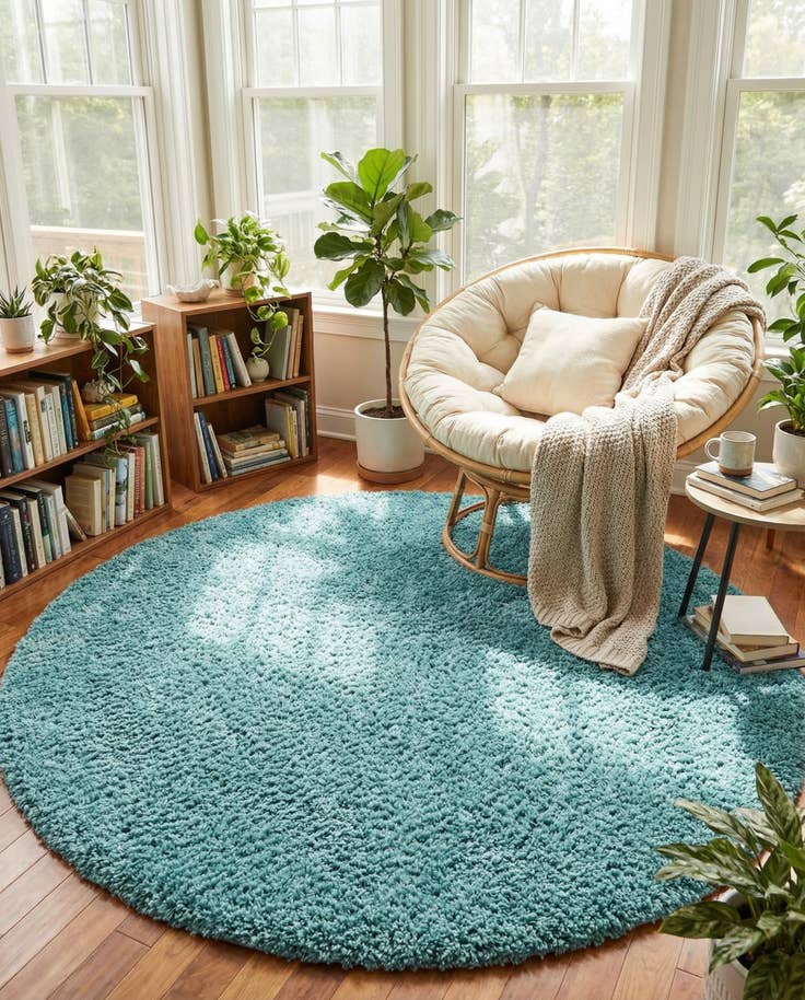 Detail image of 10' x 10' Zermatt Shag Round Rug