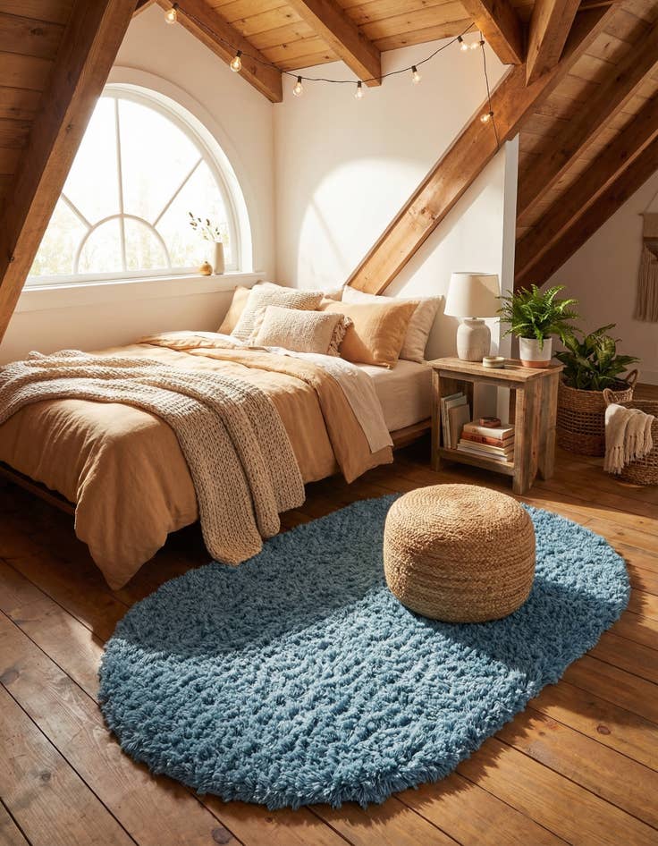 Detail image of 4' x 6' Infinity Shag Oval Rug