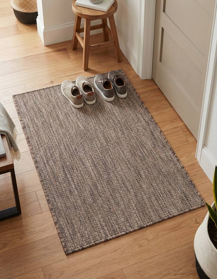 Detail image of 2' x 3' 1  Washable Solid Indoor / Outdoor Rug