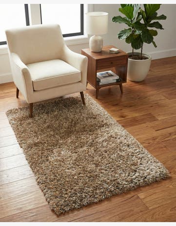 3' 1 x 5' 4 Hand Knotted Solid Shag Oriental Rug