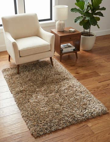 3' 1 x 5' 4 Hand Knotted Solid Shag Oriental Rug