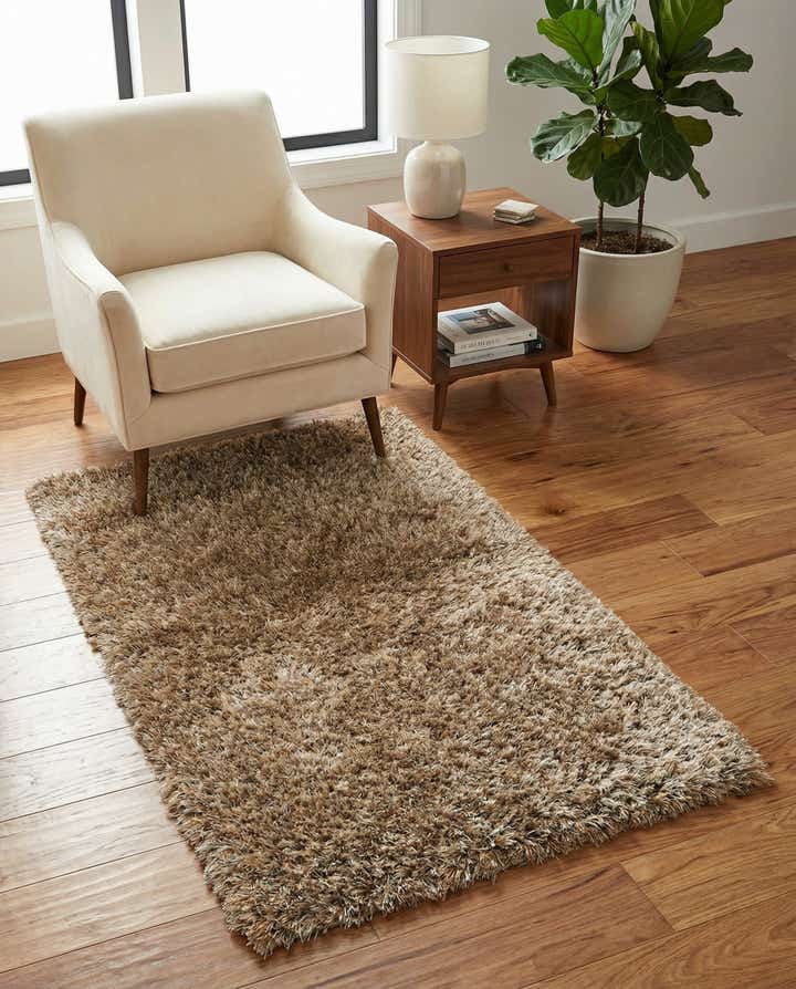 3' 1 x 5' 4 Hand Knotted Solid Shag Oriental Rug