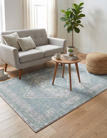 Gray Green Kamala Washable Rug
