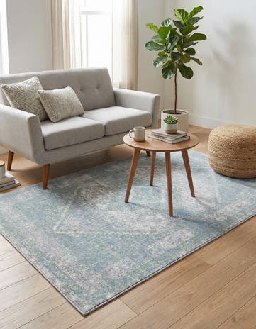 Gray Green Kamala Washable Rug