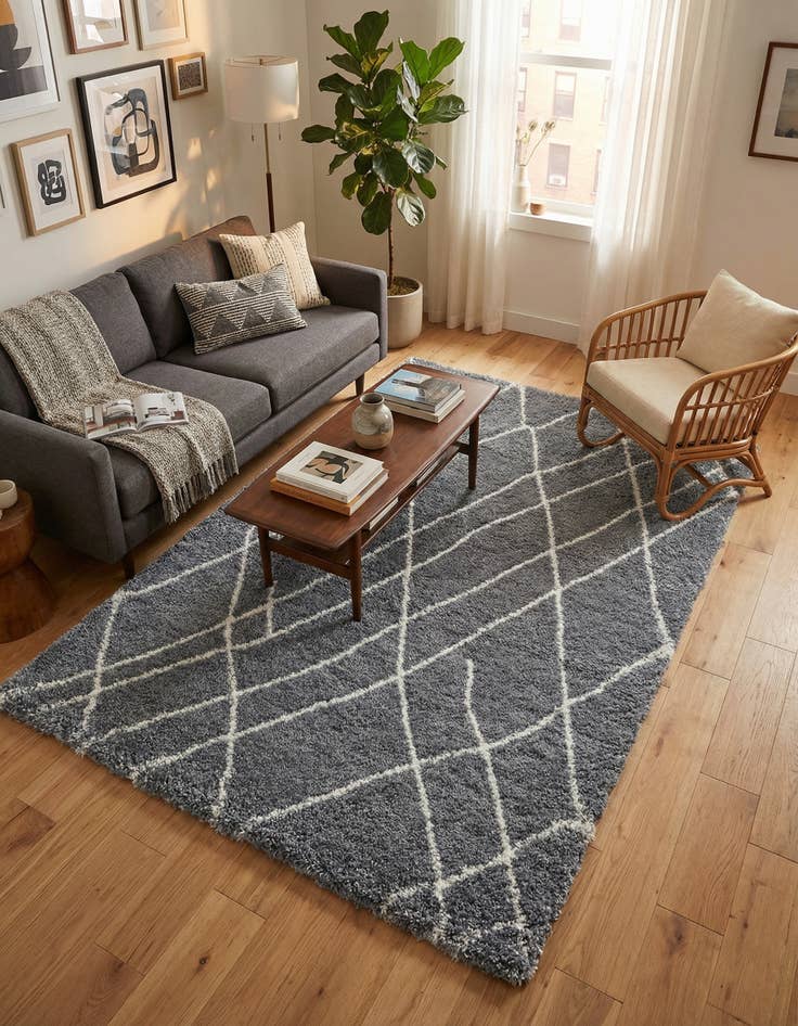 Detail image of 5' 3 x 8' Soft Touch Shag Rug