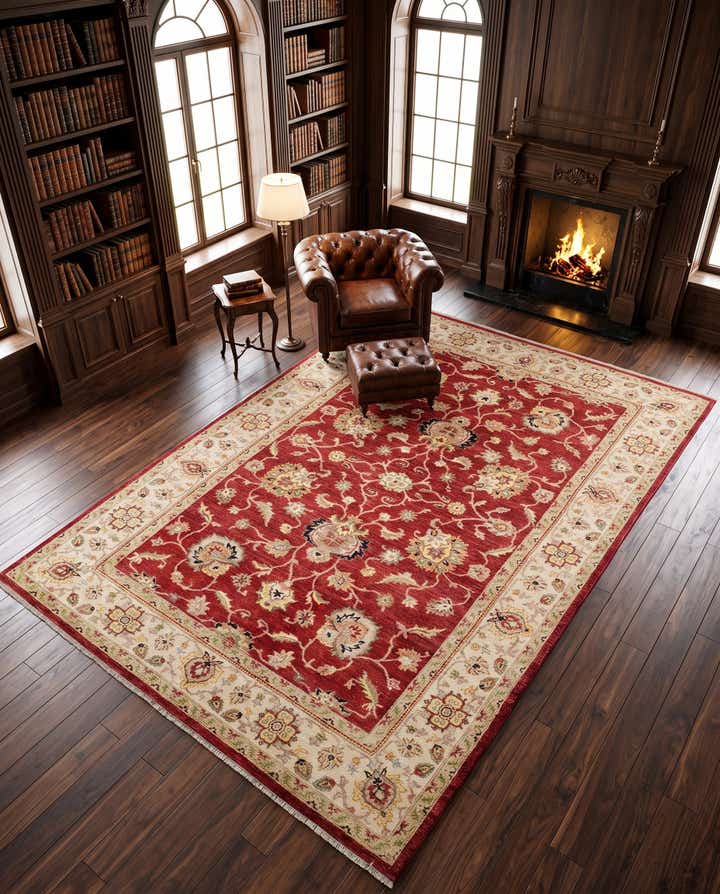 6' 9 x 9' 9 Hand Knotted Ziegler Rug
