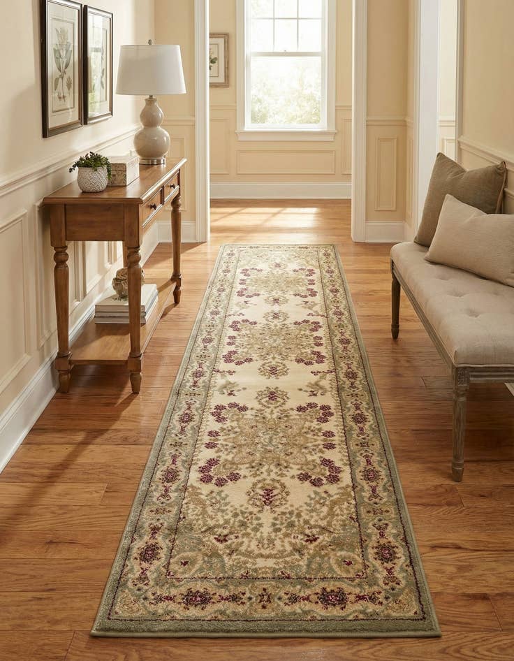 Detail image of 2' 7 x 10' Classic Aubusson Runner Rug