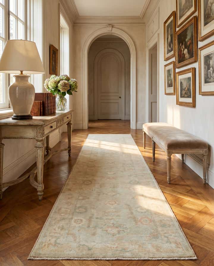 2' 10 x 11' 5 Hand Knotted Oushak Wool Runner Rug
