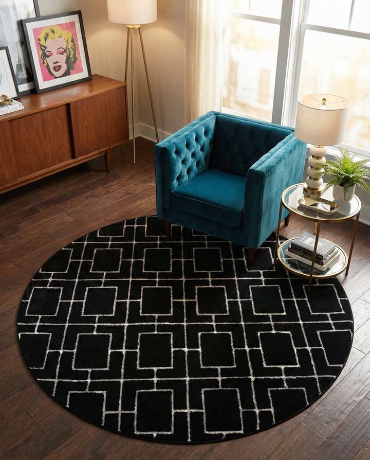 6' x 6' Marilyn Monroe™ Glam Deco Round Rug