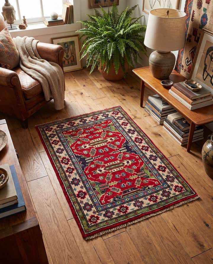 60cm x 90cm Hand Knotted Kazak Rug