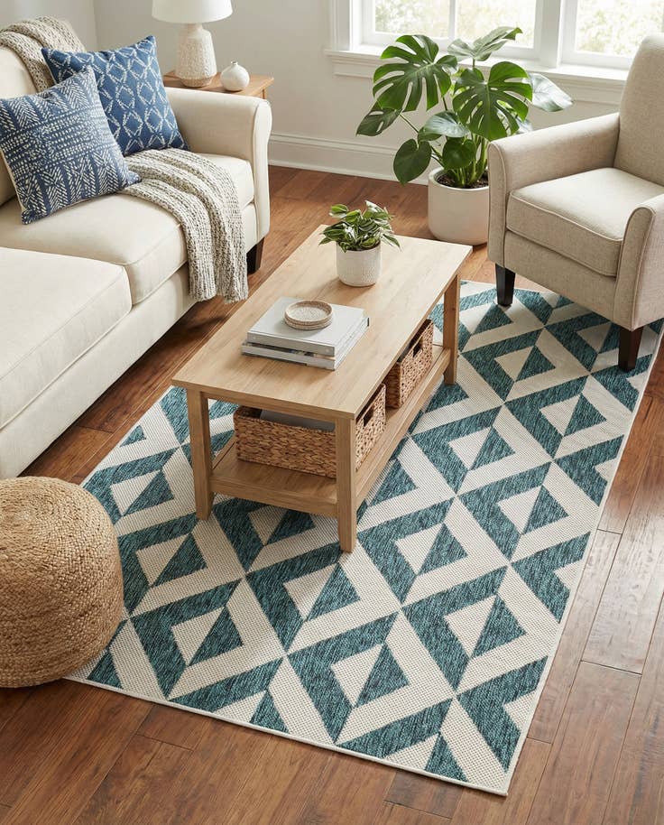 Detail image of 3' x 5' 3 Easy-Clean Jill Zarin Napa Indoor / Outdoor Rug