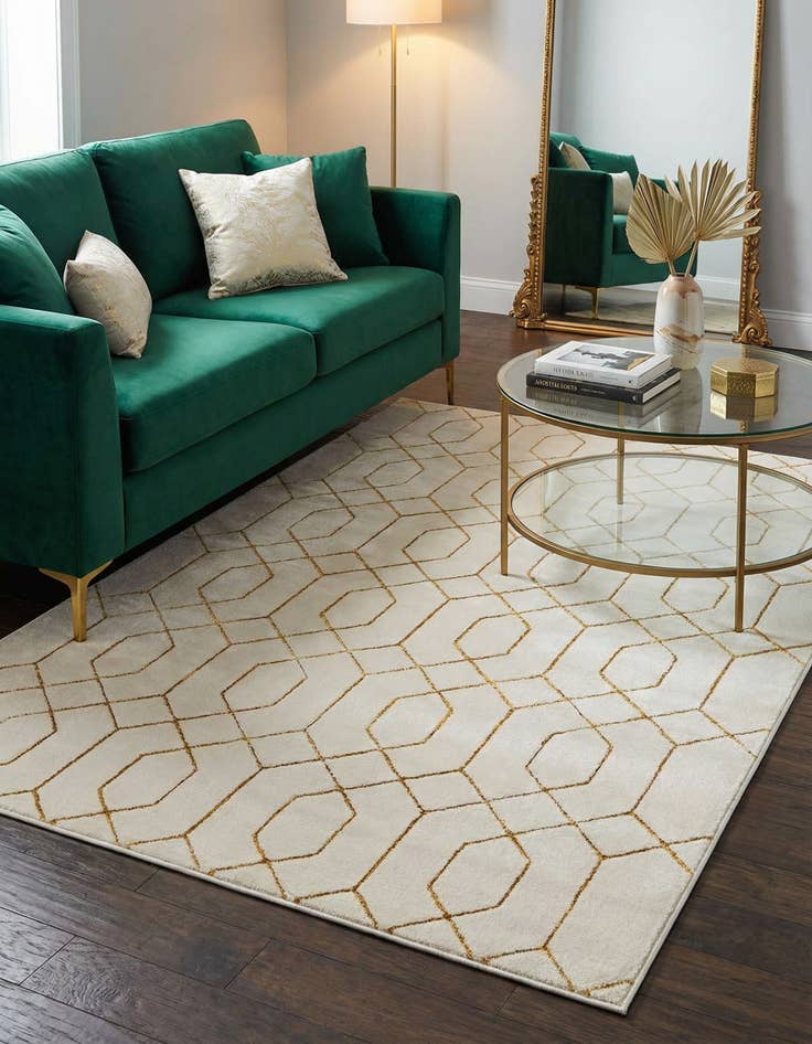 Detail image of 5' 3 x 8' Marilyn Monroe&trade; Glam Trellis Rug