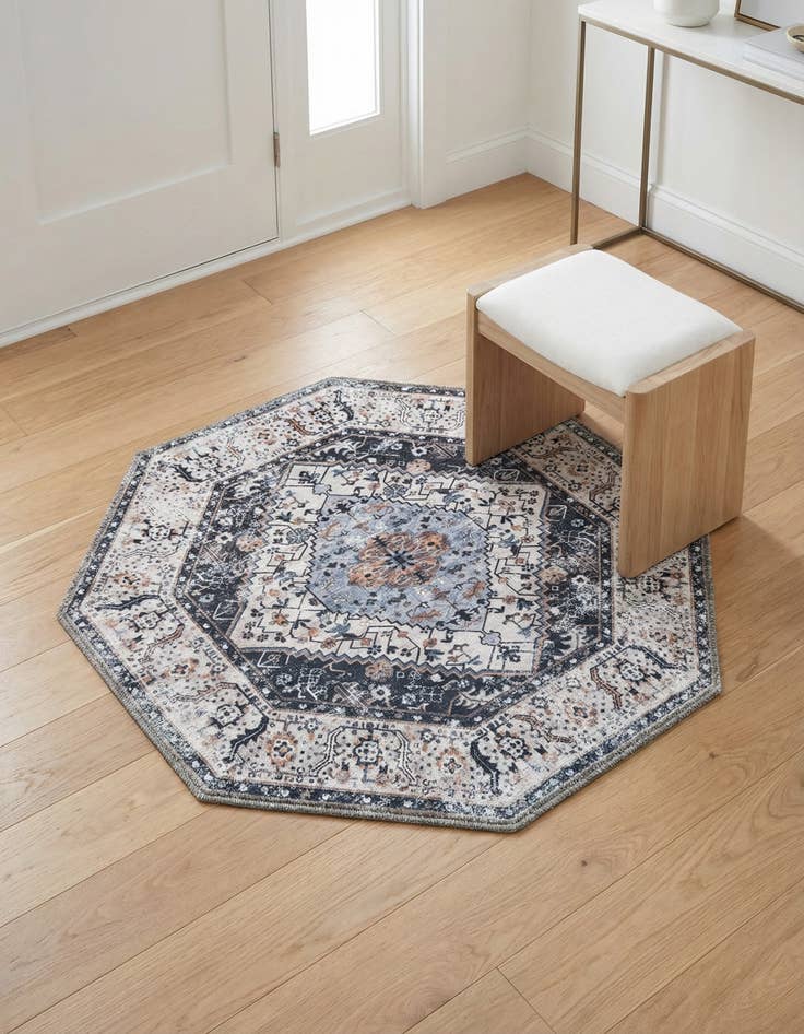 Detail image of 3' 3 x 3' 3 Yara Octagon Rug