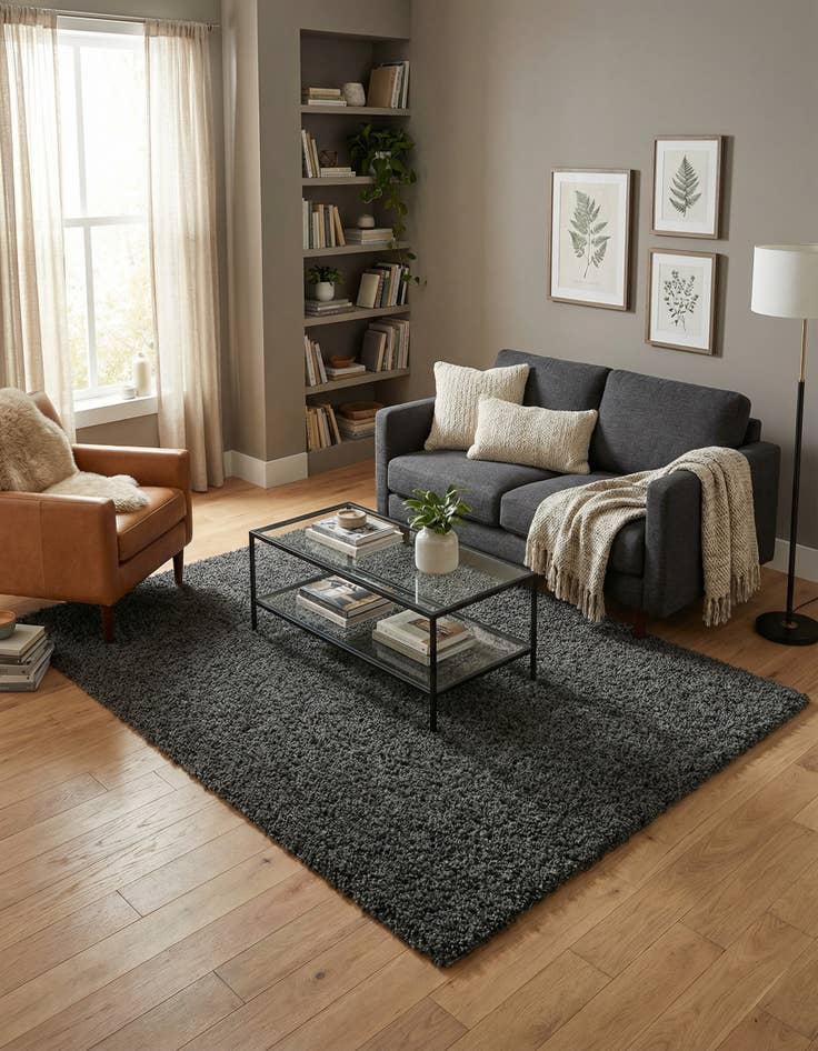 Detail image of 4' x 6' Solid Shag Rug