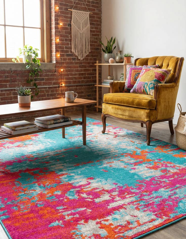 Detail image of 5' 3 x 8' Azalea Rug