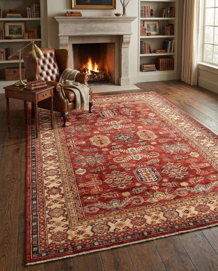 Detail image of 5' 8 x 7' 10 Hand Knotted Kazak Oriental Rug