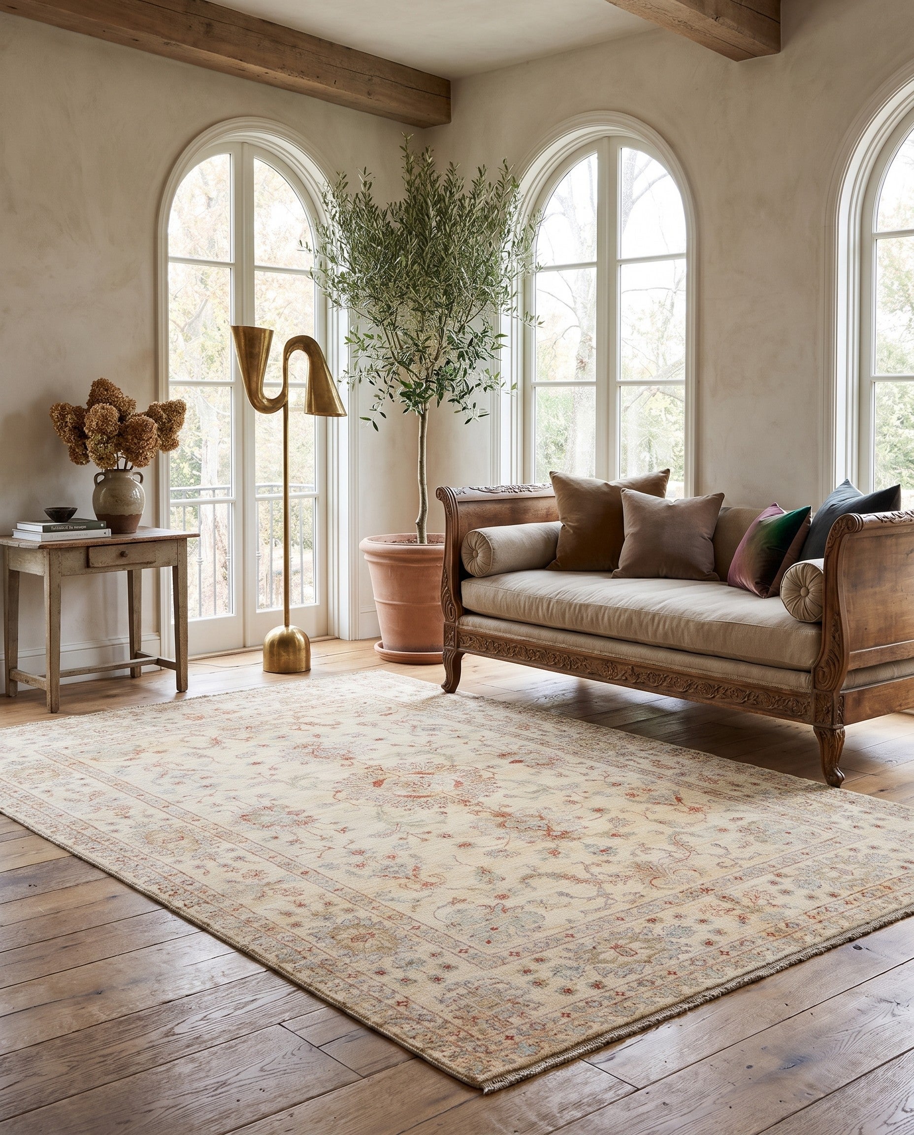 5' 8 x 8' Hand Knotted Ziegler Rug