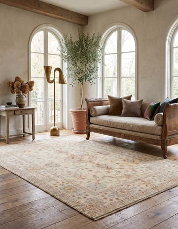 5' 8 x 8' Hand Knotted Ziegler Rug