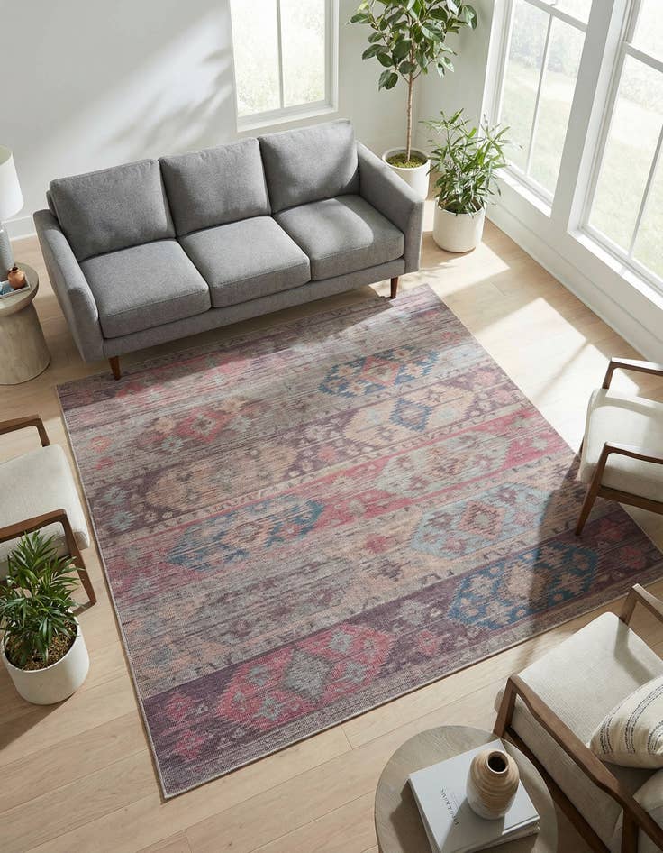 Detail image of 7' 3 x 7' 3 Washable Sisu Square Rug