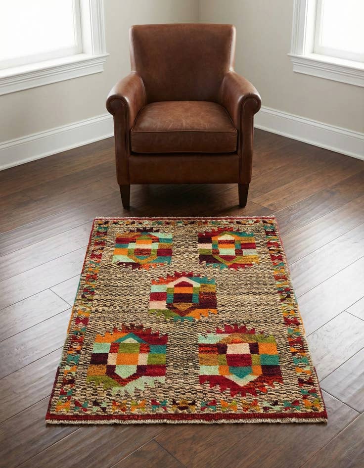 Detail image of 2' 9 x 3' 11 Hand Knotted Balouch Wool Rug