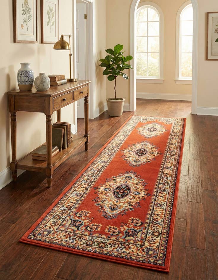 Detail image of 2' 7 x 10' Mashad Design Runner Rug