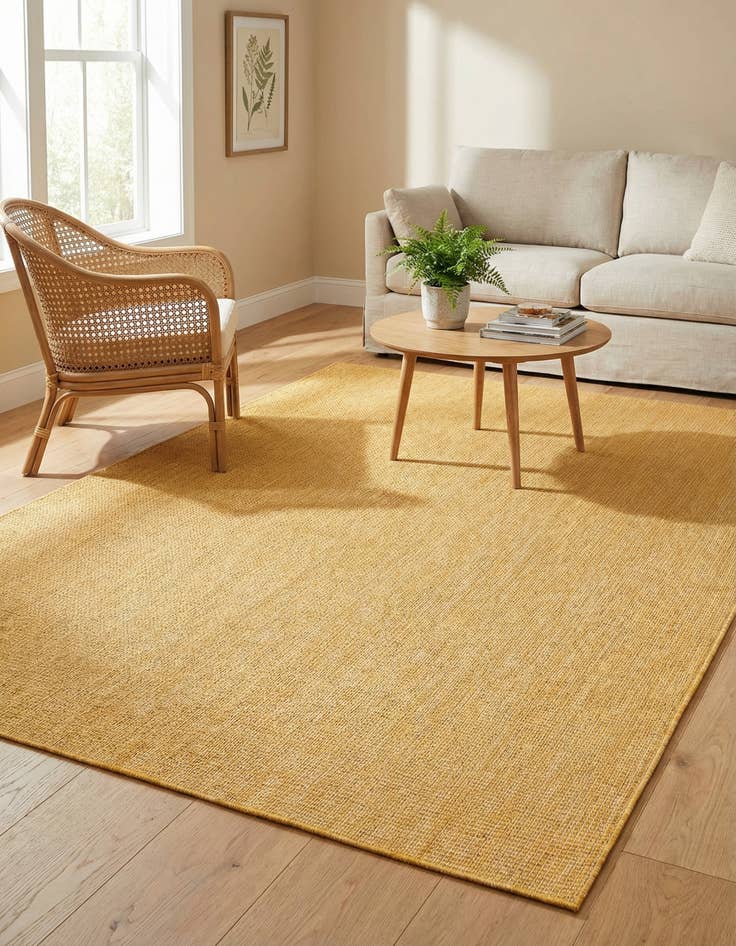 Detail image of 5' 3 x 8' Easy-Clean Solid Indoor / Outdoor Rug