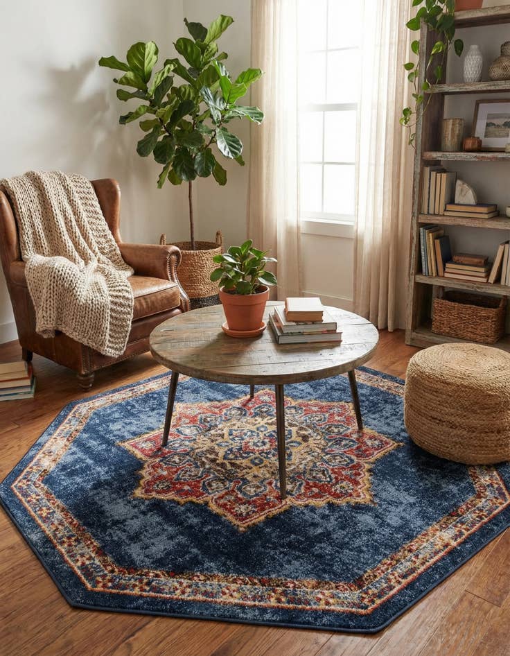 Detail image of 5' x 5' Eden Octagon Rug