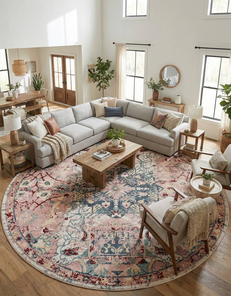 Detail image of 12' 4 x 12' 4 Charleston Round Rug